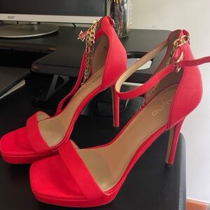 ALDO Red Strappy Heels